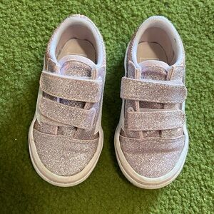 Pink glittered vans